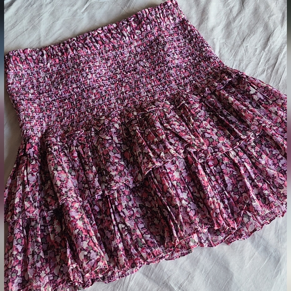 Isabel Marant Étoile Naomi Smocked Mini Skirt sz FR40